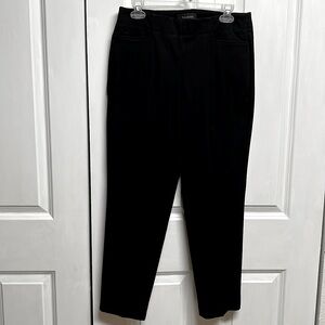 Talbots Black 2 Pocket Mid Rise Khaki Crop Pants Size 4